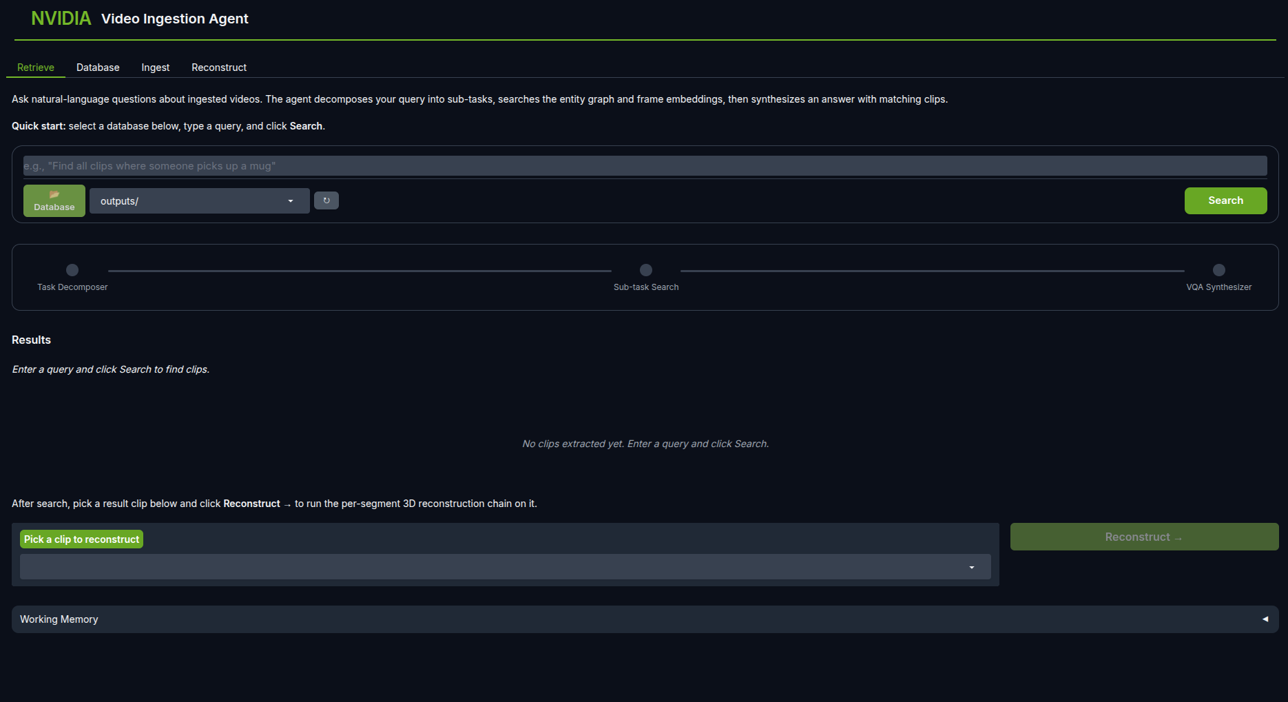 Web Interface — Video Ingestion Agent 0.1.0